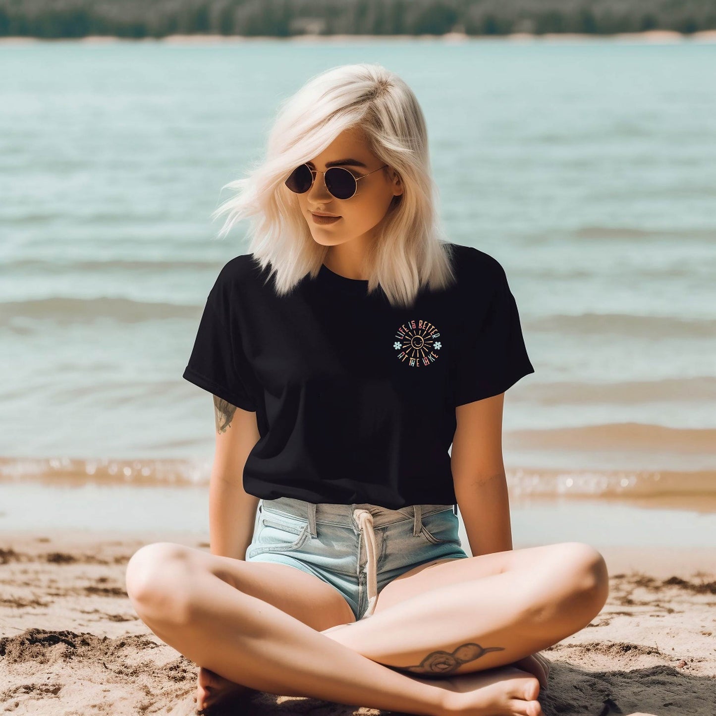 Life is Better at the Lake - Front & Back Graphic