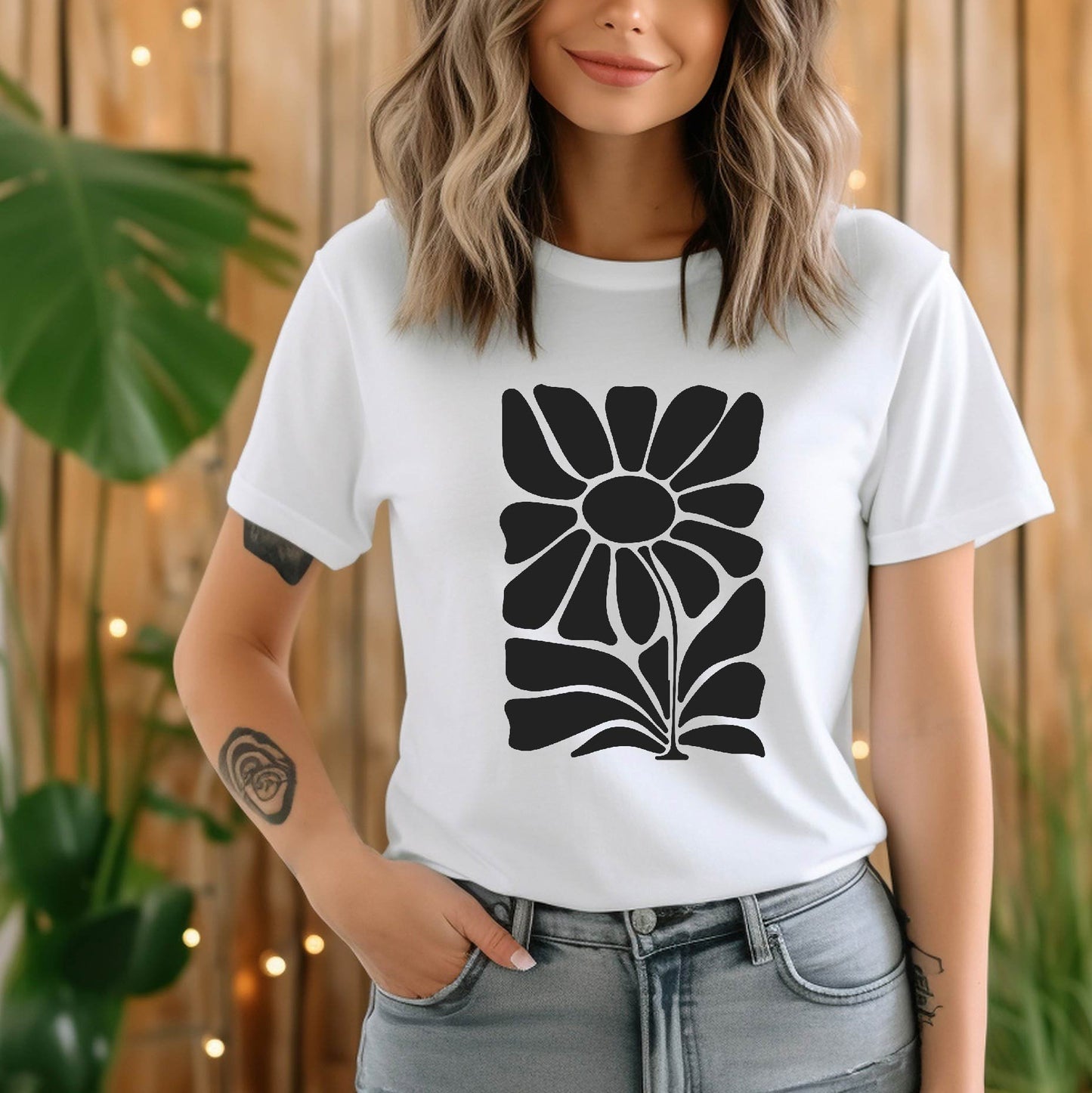 Abstract Floral Tee