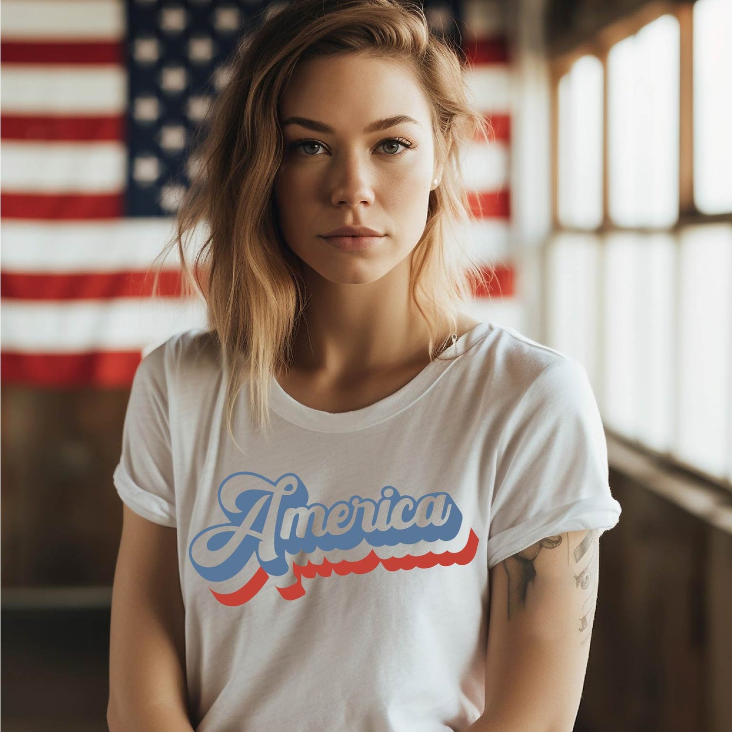 America Retro Tee