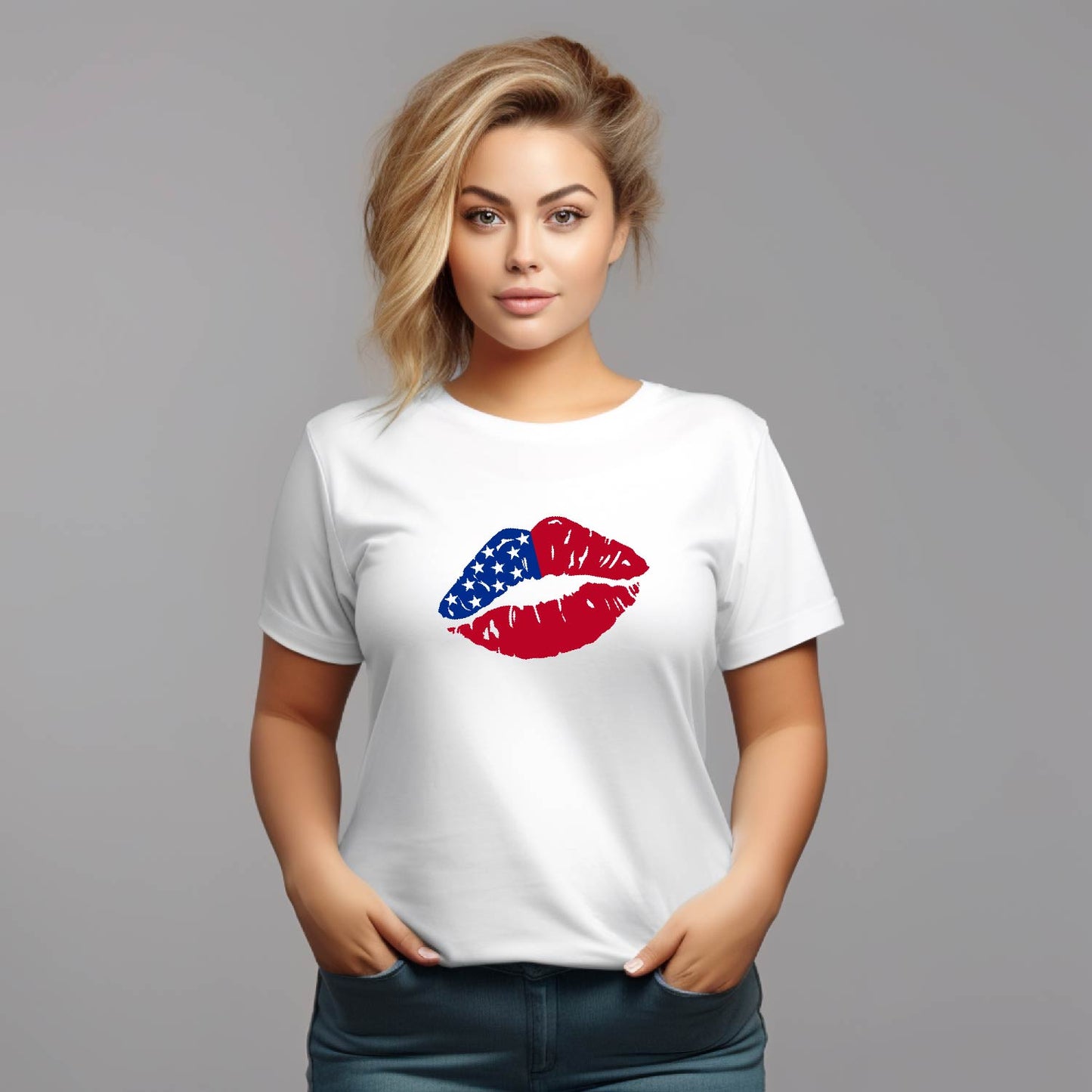 American Flag Lips Tee