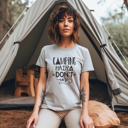 Camping Hair Don't Care Tee