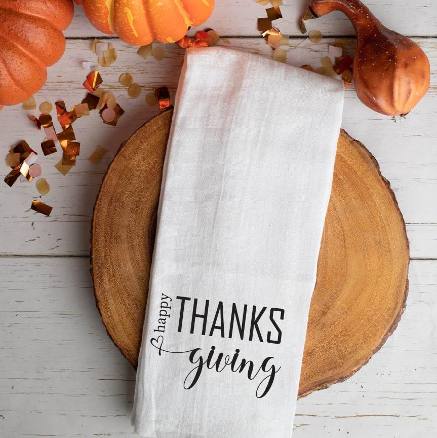 Happy Thanksgiving Tea Towel