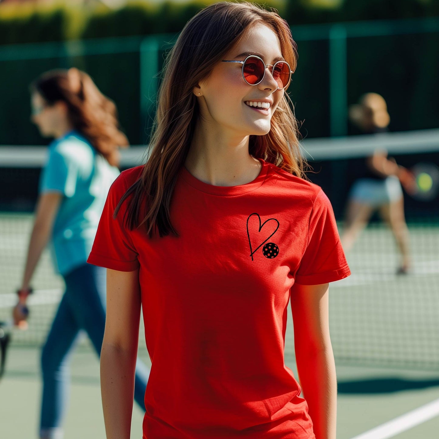 Heart & Pickleball Tee