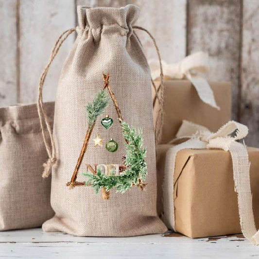 Noel Tree Wine Bag