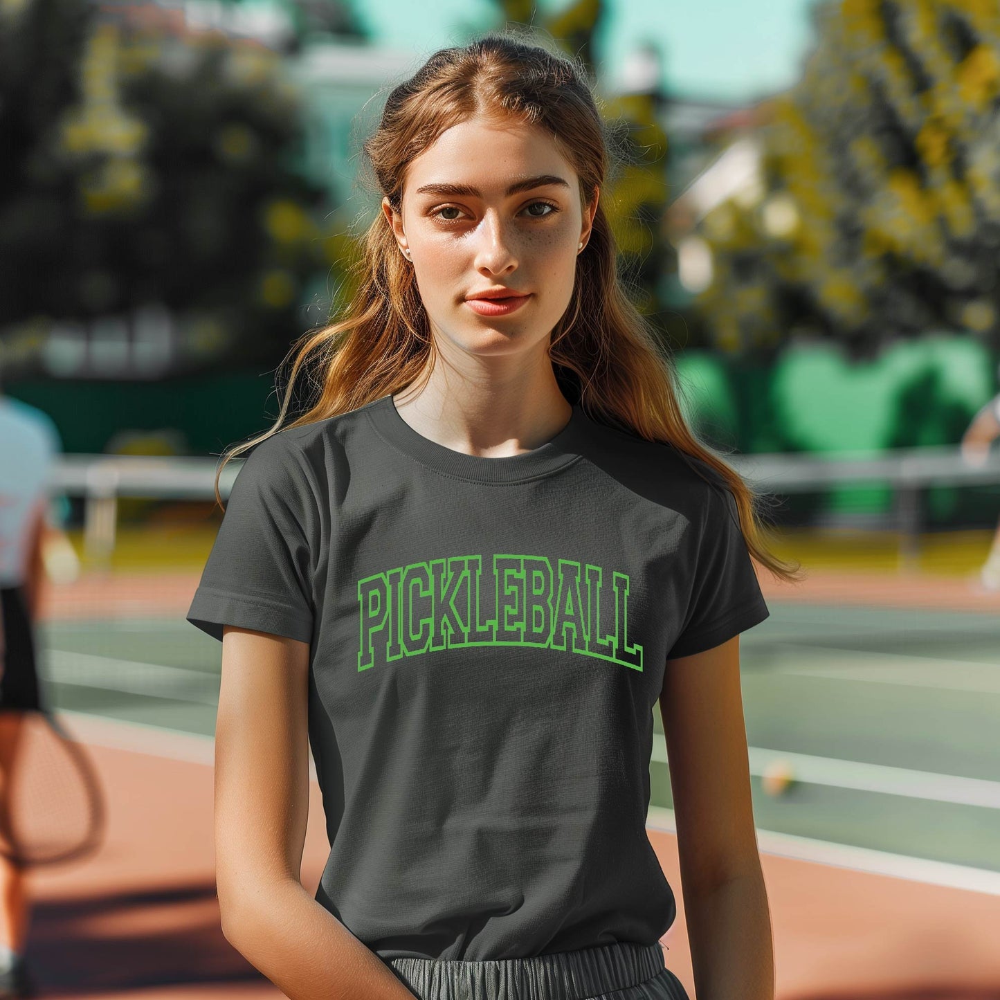 Pickleball  Tee - Green Letters