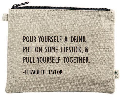 Pour Yourself a Drink Canvas Zipper Bag