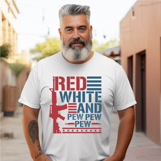 Red, White and Pew Pew Pew Tee