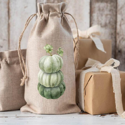 Stacked Pumpkins Wine Bag