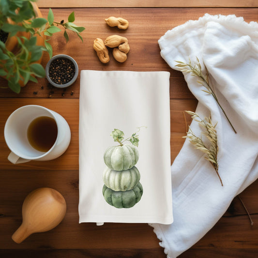 Stacked Pumpkins Tea Towel