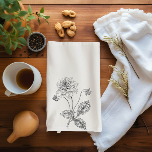 Dahlia Tea Towel