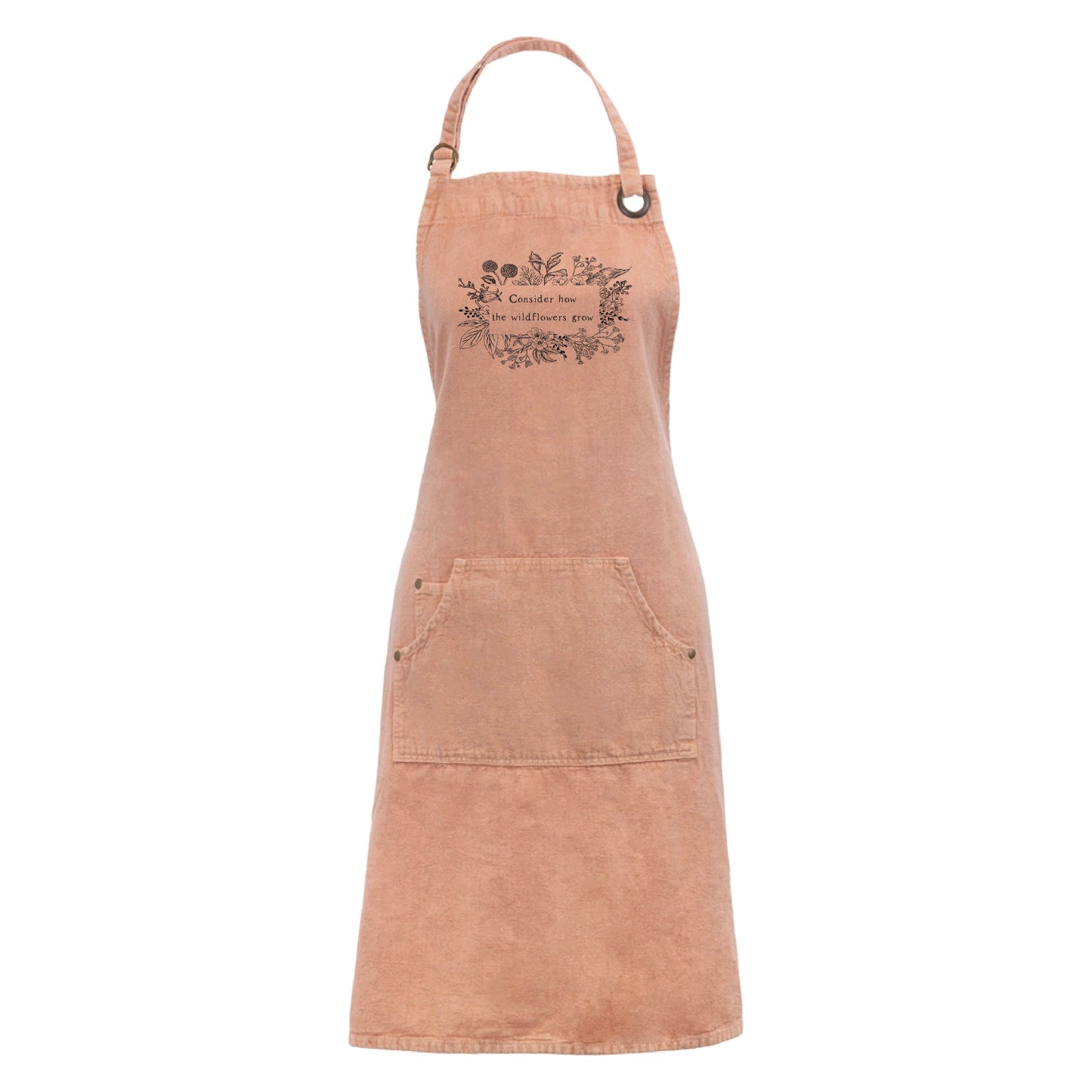 Apron - Terracotta Consider How the Wildflowers Grow