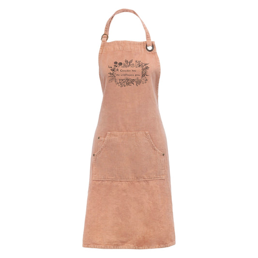 Apron - Terracotta Consider How the Wildflowers Grow