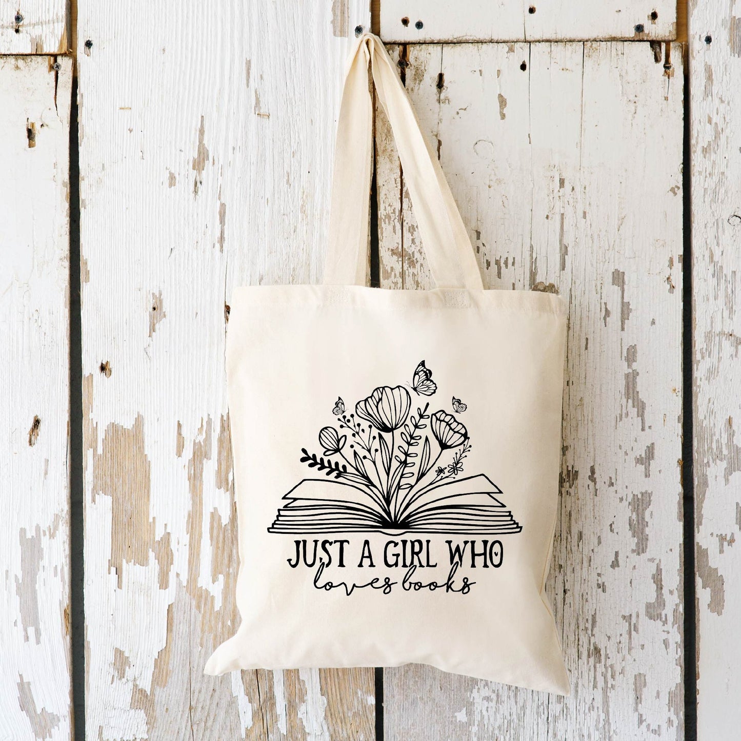 Just a Girl Who Loves Books Tote Bag