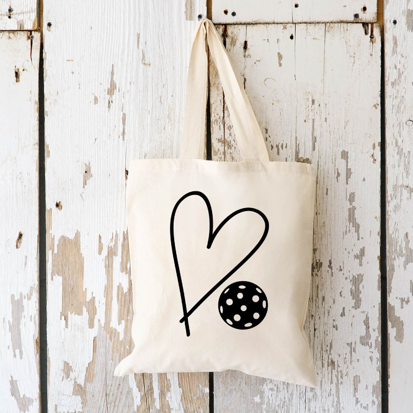 Pickleball with a Heart Tote Bag