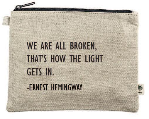 We Are Broken Canvas Zipper Bag