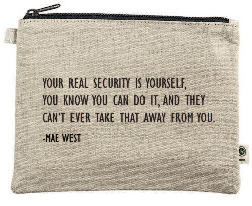 Your Real Security is Yourself Canvas Zipper Bag